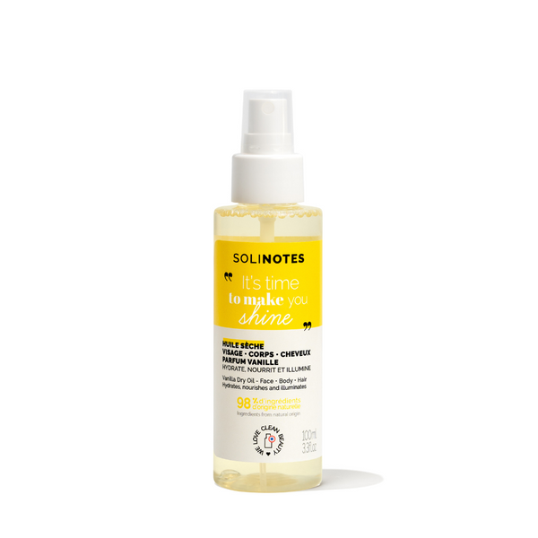 Huile Sèche Vanille - Corps, Visage & Cheveux 100ml