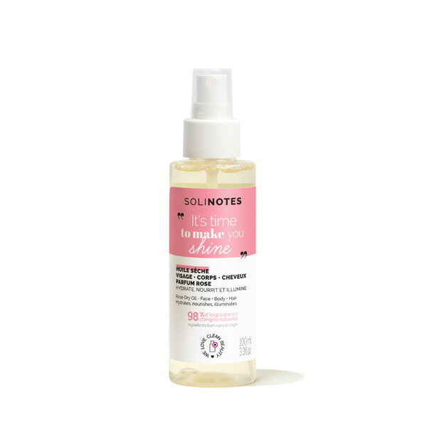 Huile Sèche Rose - Corps, Visage & Cheveux 100ml